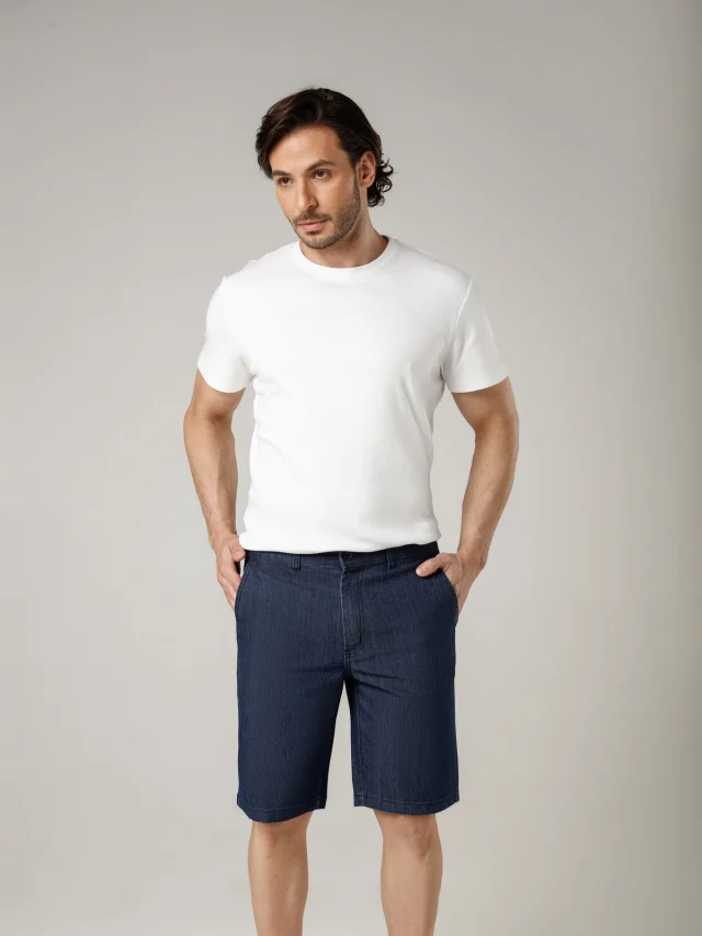 Bermuda casual regular, referência 72132, AZUL JEANS, vista 1