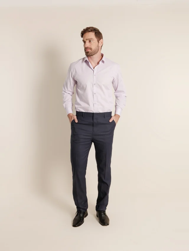 Calça social slim, referência 357, MARINHO NOITE, vista 1