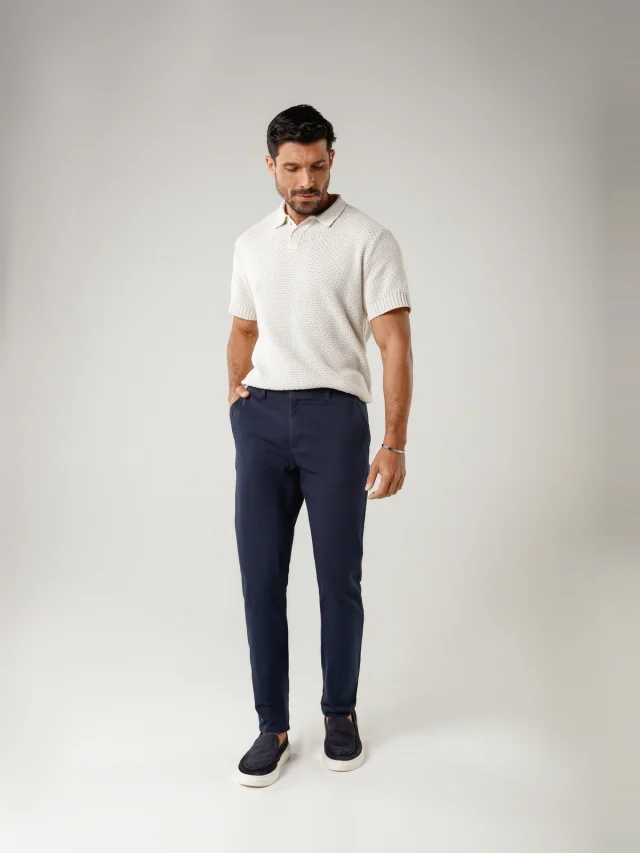 Calça casual slim, referência 30114, MARINHO NOITE, vista 1