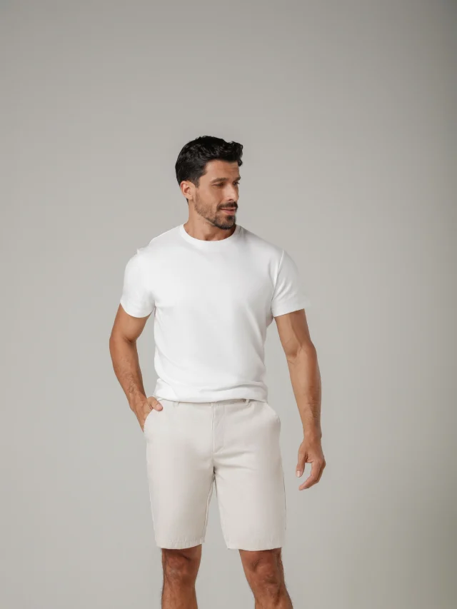 Bermuda casual comfort, referência 72123, AREIA, vista 1