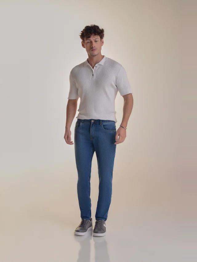 Calça jeans slim, referência 40079, AZUL JEANS, vista 1