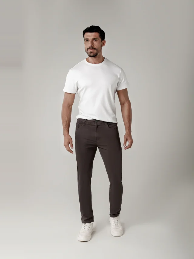 Calça casual slim, referência 30115, CHUMBO, vista 1
