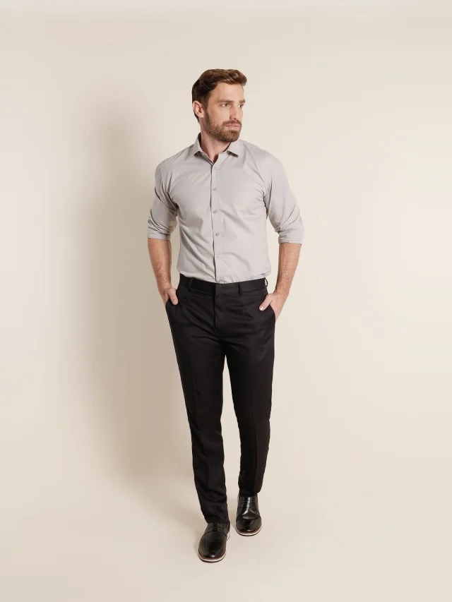 Calça social slim, referência 1229, MARINHO NOITE, vista 1