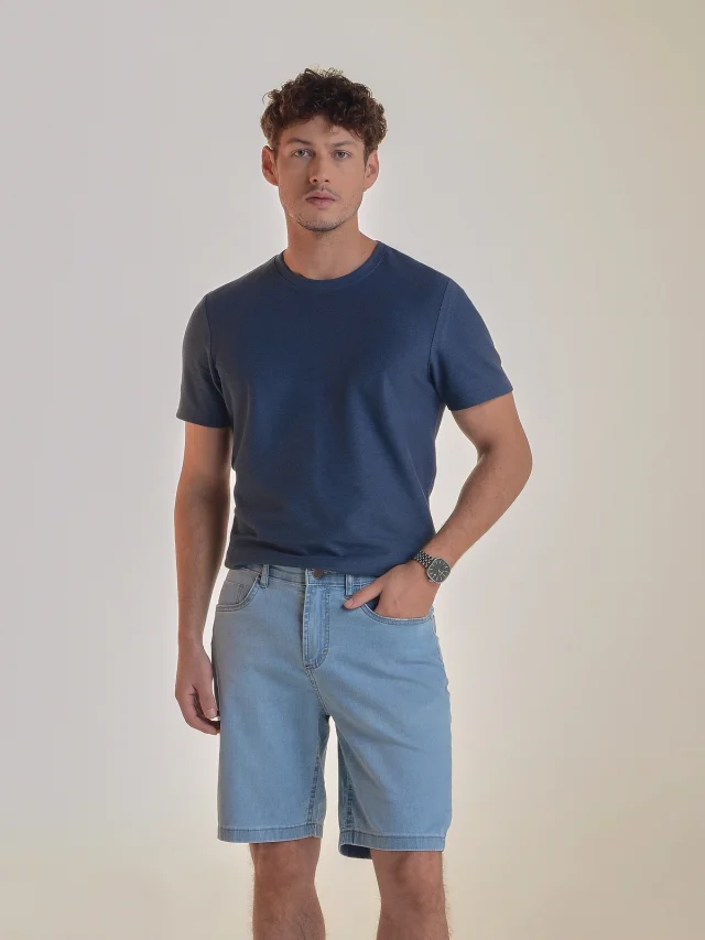 Bermuda jeans regular, referência 40047B, AZUL CLARO, vista 1