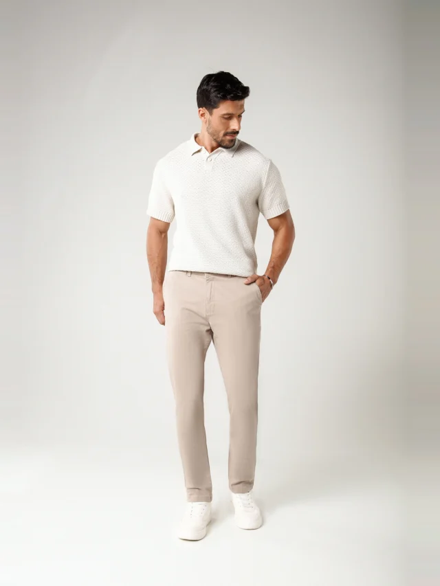 Calça casual slim, referência 30117, CAQUI, vista 1