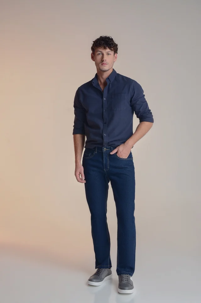 Calça jeans regular, referência 39031, AZUL JEANS, vista 1