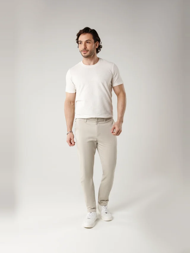 Calça casual regular, referência 30131, AREIA, vista 1