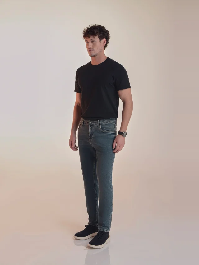 Calça jeans regular, referência 31003, BLACK BLUE, vista 1
