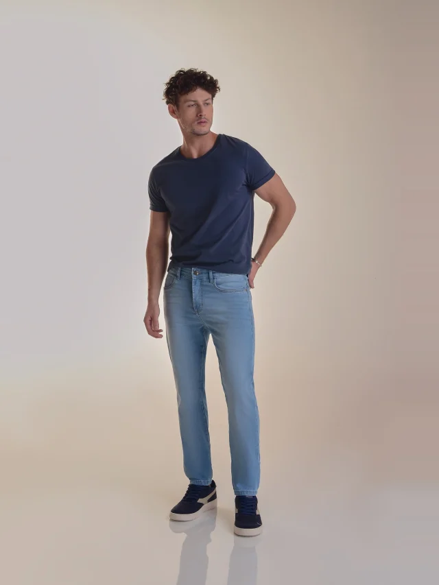Calça jeans regular, referência 40078, AZUL CLARO, vista 1