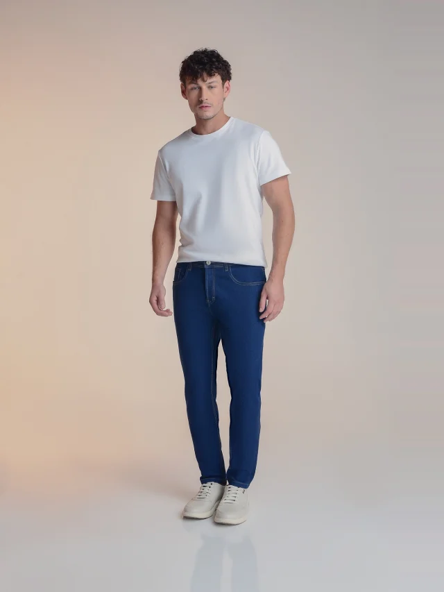 Calça jeans slim, referência 39032, AZUL JEANS, vista 1