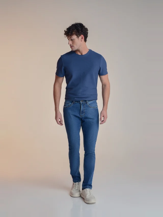 Calça jeans slim, referência 32077, AZUL JEANS, vista 1