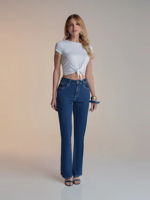 Calça jeans bootcut, referência 16207, AZUL JEANS, vista 1