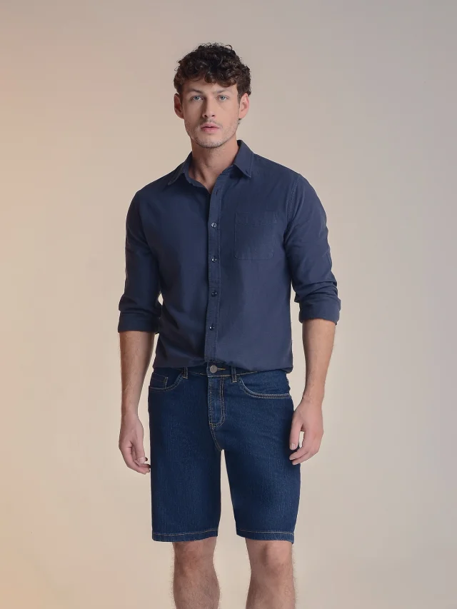 Bermuda jeans slim, referência 39026C, AZUL JEANS, vista 1