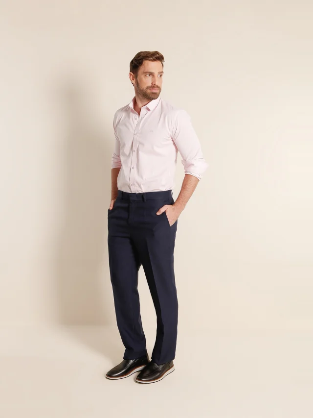 Calça social tradicional, referência 181, MARINHO NOITE, vista 1