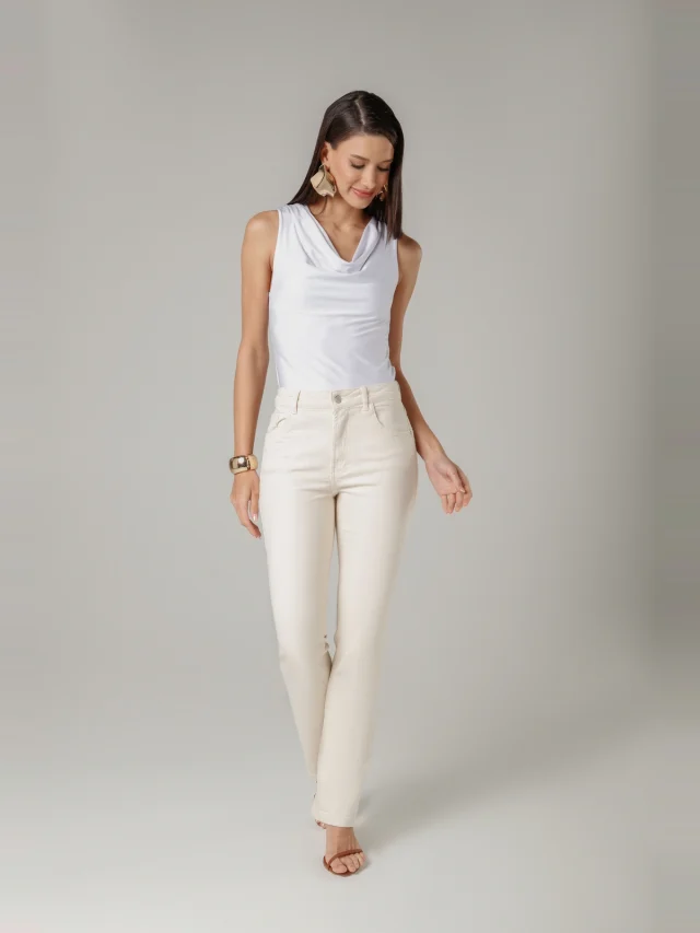 Calça casual reta, referência 11774, NATURAL, vista 1