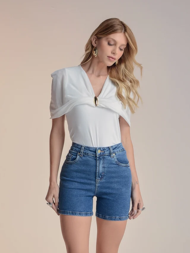 Shorts jeans meia coxa, referência 16099S, AZUL JEANS, vista 1