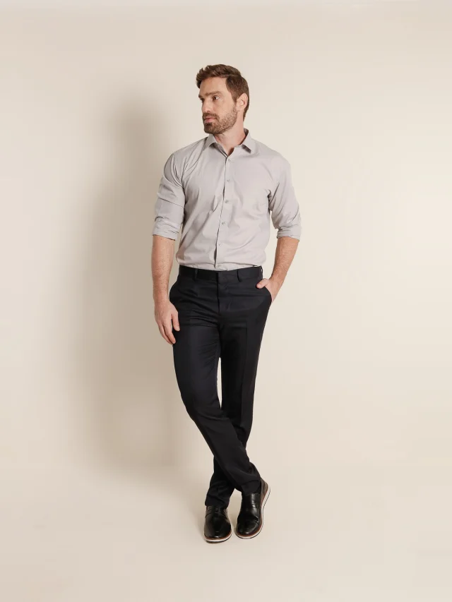 Calça social slim, referência 1194, MARINHO NOITE, vista 1