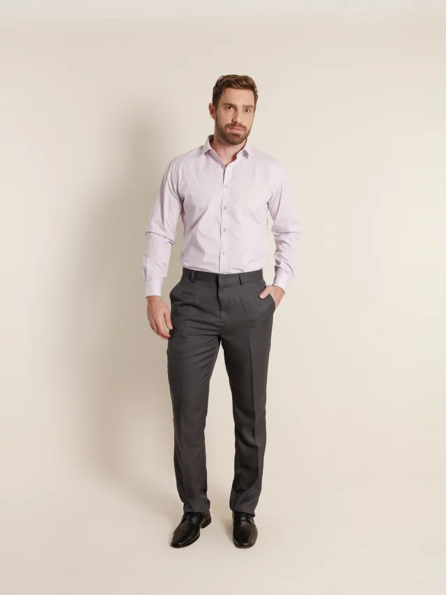 Calça social tradicional, referência 1225, CHUMBO, vista 1