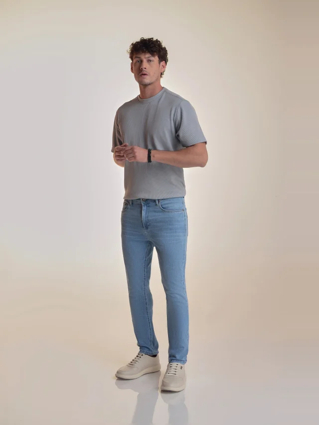 Calça jeans slim, referência 31000, AZUL CLARO, vista 1