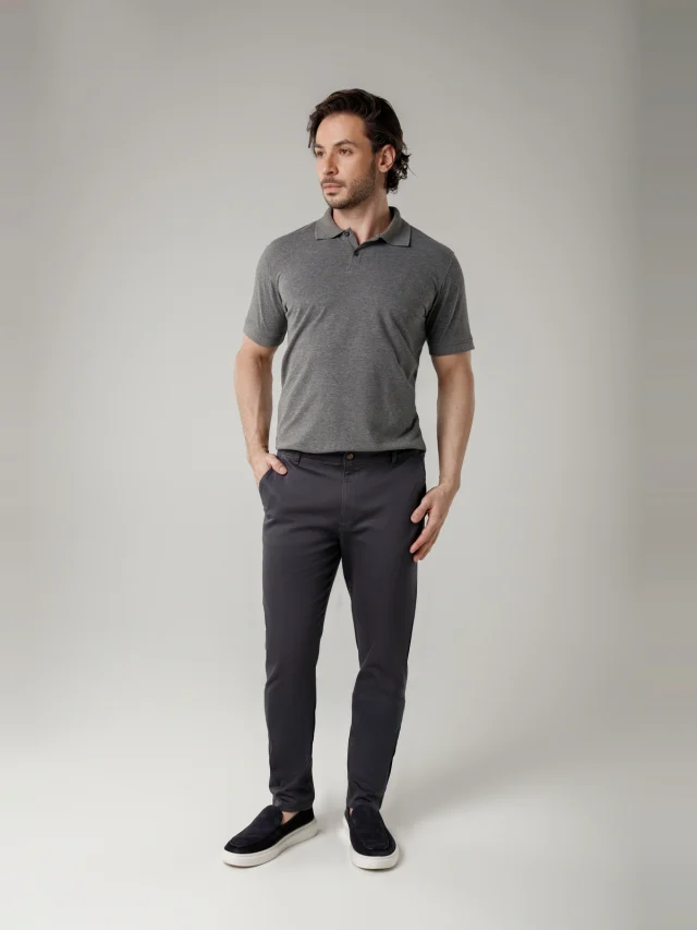 Calça casual slim, referência 30125, CHUMBO, vista 1