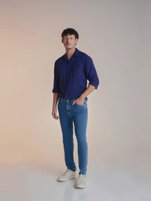 Calça jeans slim, referência 32090, AZUL JEANS, vista 1