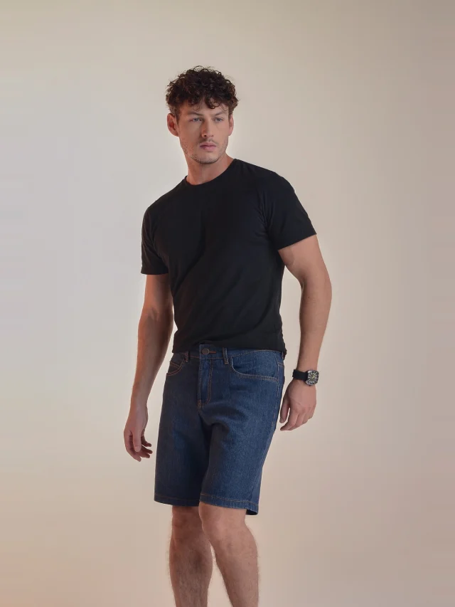 Bermuda jeans slim, referência 39025C, AZUL JEANS, vista 1
