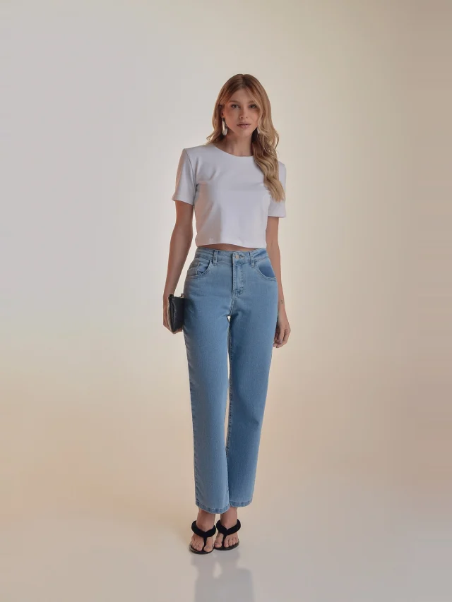 Calça jeans reta, referência 14104, AZUL CLARO, vista 1