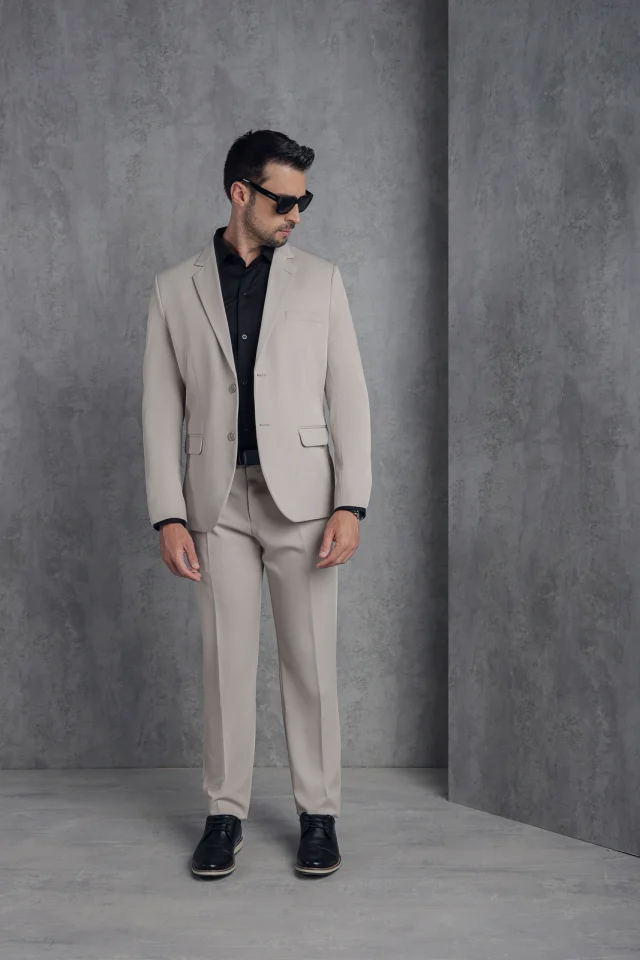 Costume slim, referência 62014, BEGE, vista 1