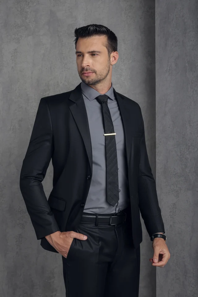 Costume slim, referência 62011, PRETO, vista 1