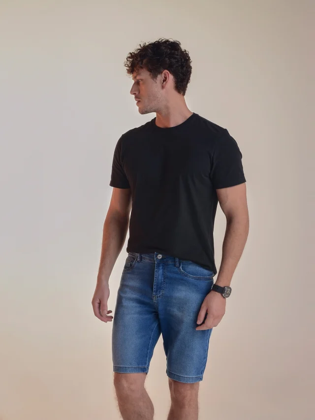 Bermuda jeans slim, referência 40049B, AZUL CLARO, vista 1