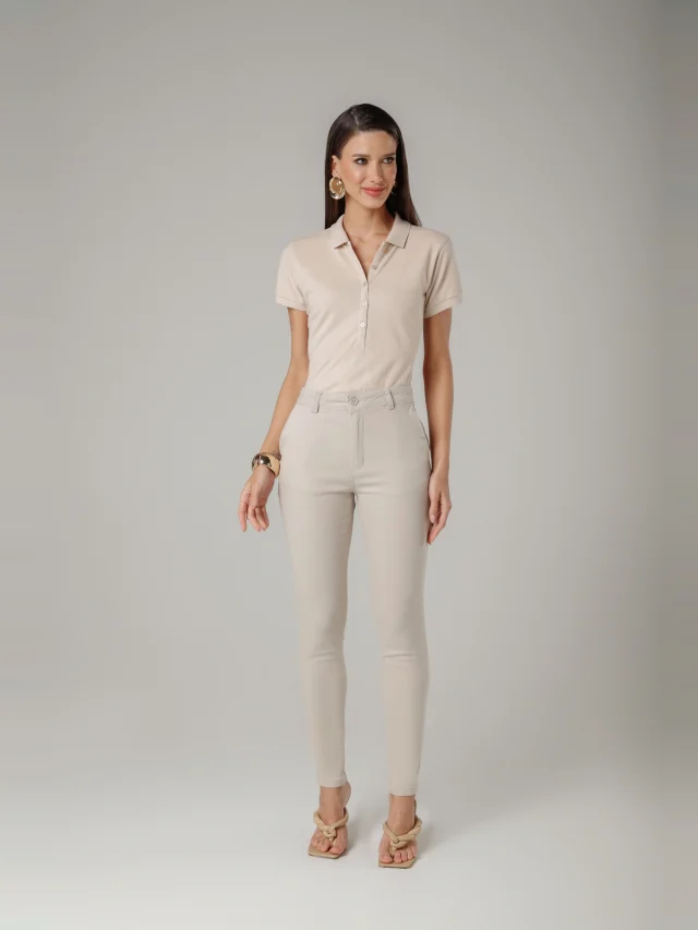 Calça casual cigarrete, referência 11761, AREIA, vista 1