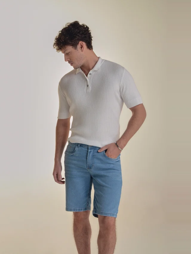 Bermuda jeans slim, referência 32052B, AZUL CLARO, vista 1