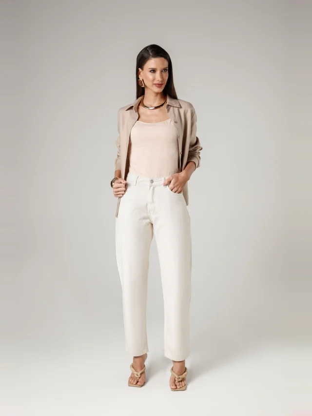 Calça casual balloon, referência 11785, NATURAL, vista 1
