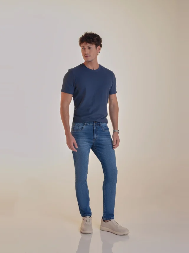 Calça jeans slim, referência 40081, AZUL JEANS, vista 1