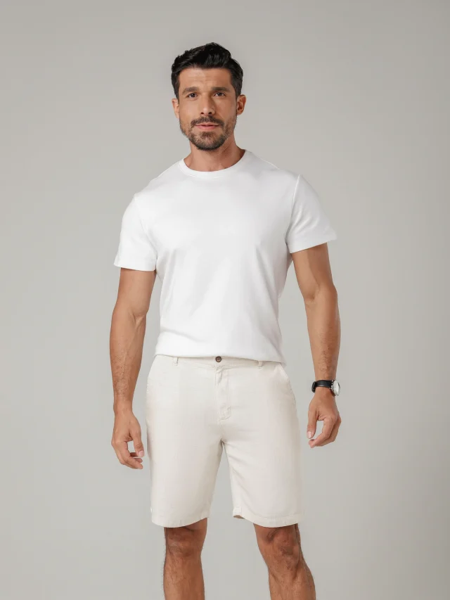 Bermuda casual slim, referência 72128, NATURAL, vista 1