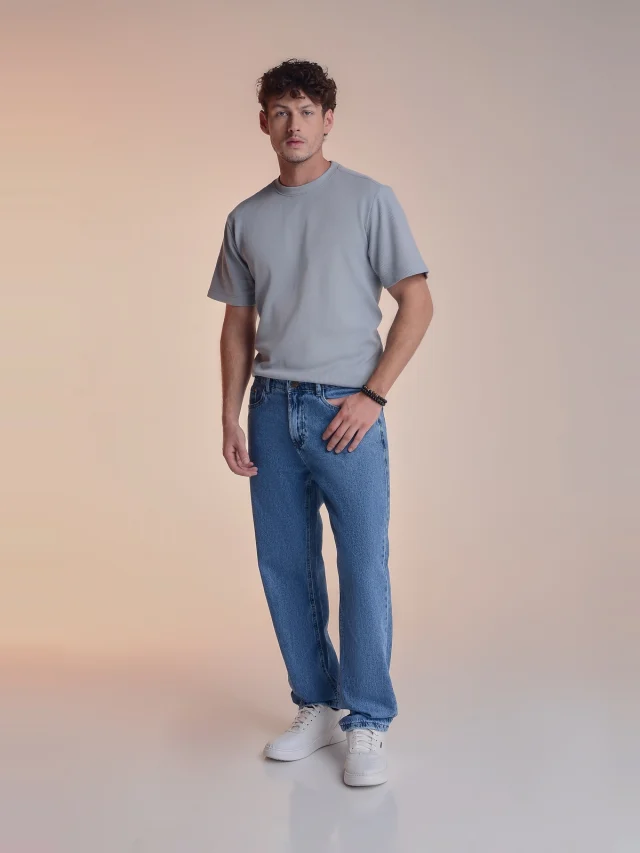 Calça jeans baggy, referência 32089, AZUL JEANS, vista 1